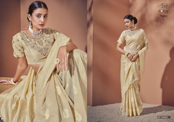 Aura Malhari Vol 3 Soft Cotton with Lucknowi Border Saree Collection